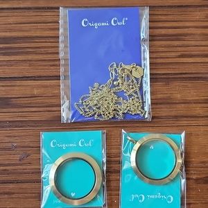 Origami Owl gold charm necklace